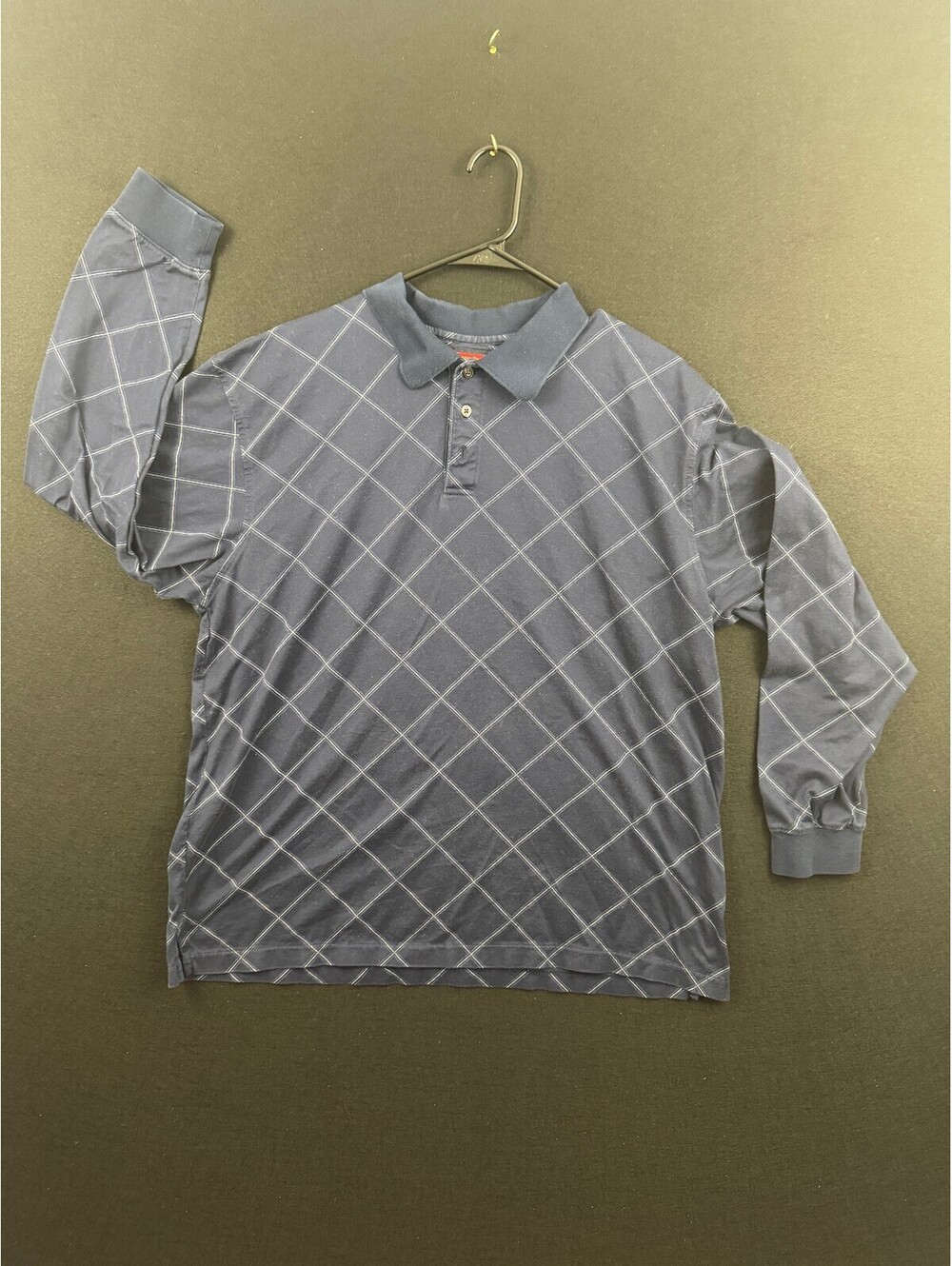 Austin Reed London Men's Long Sleeve Mercerized Cotton Polo Shirt Size L